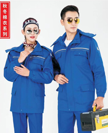 中長款反光條工作服