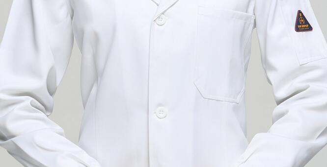 白色防靜電服口袋和紐扣工藝圖