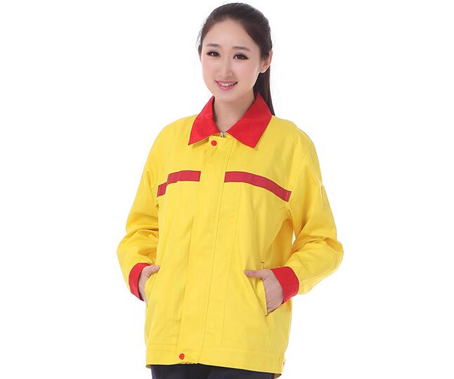 橘色工作服正面圖