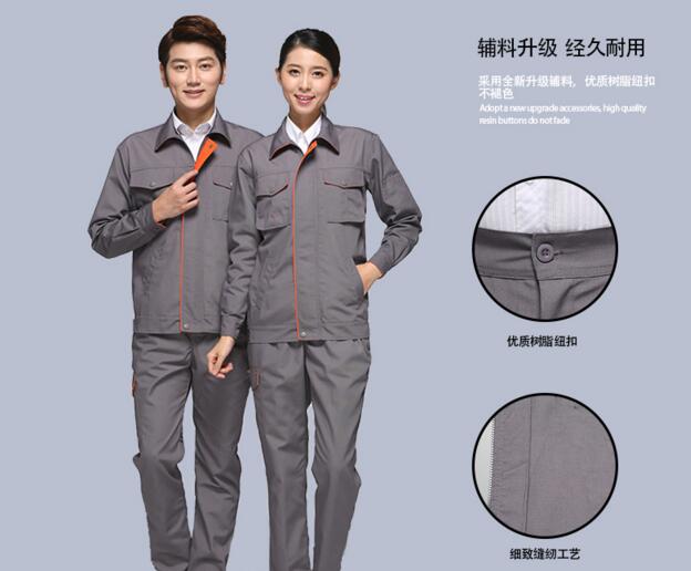 灰色工服款式效果圖1