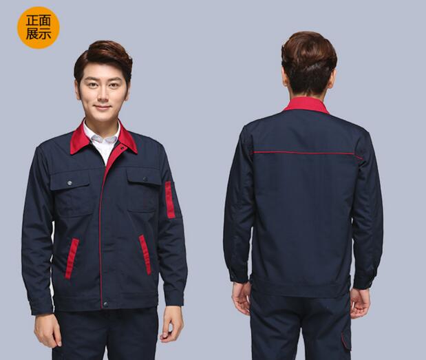 藏藍色工服背面效果圖